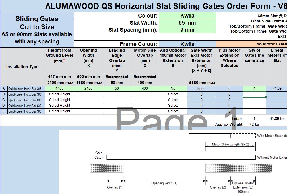 Custom Sliding Gate in Timber Color (Kwila) – DIY Fencing Supply ...