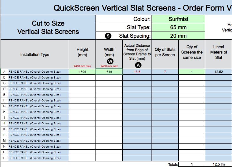 Custom Vertical Slat Fence – Ross – Surfmist – DIY Fencing Supply ...