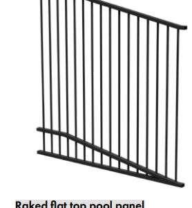 Flat Top Raked Panel – 1200H x 1400H x 1450W – BLACK